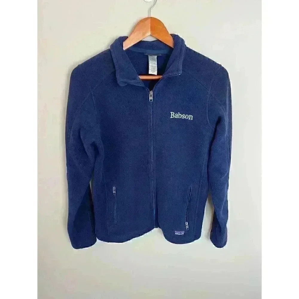 Patagonia Synchilla Navy Blue Women's Full Zip Long Sleeve Jacket Size M